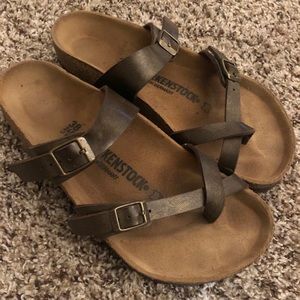 Birkenstock mayari bronze sandals
